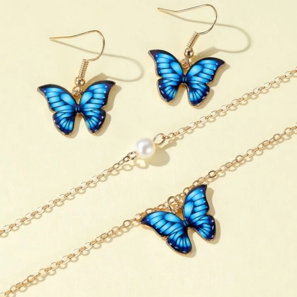 *Dorothy* Butterfly Jewelry Set - Picture 4 of 4